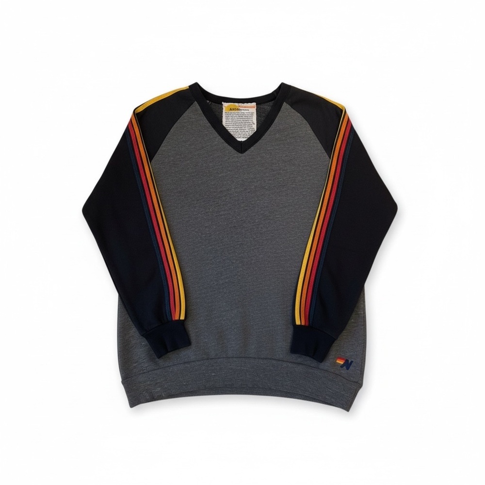 Rare Vintage Aviator Nation V-Neck with 4 Stripes